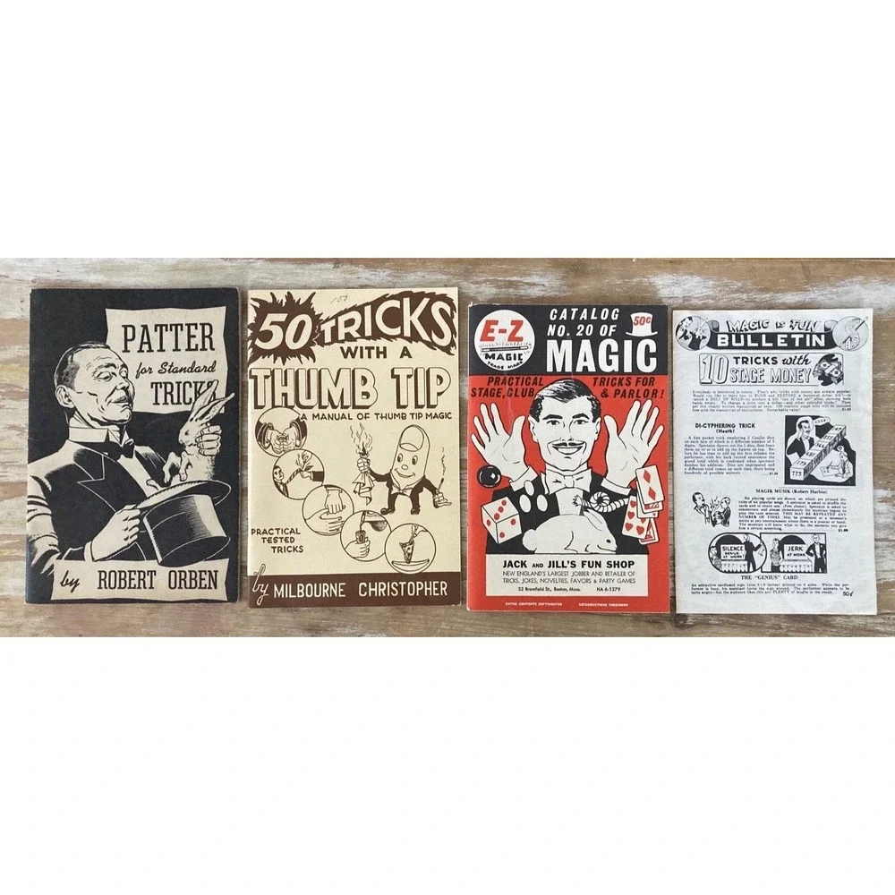 Vintage booklets Tricks w/ Thumb Tip Patter for Magic Tricks E-Z catalog 1950's
